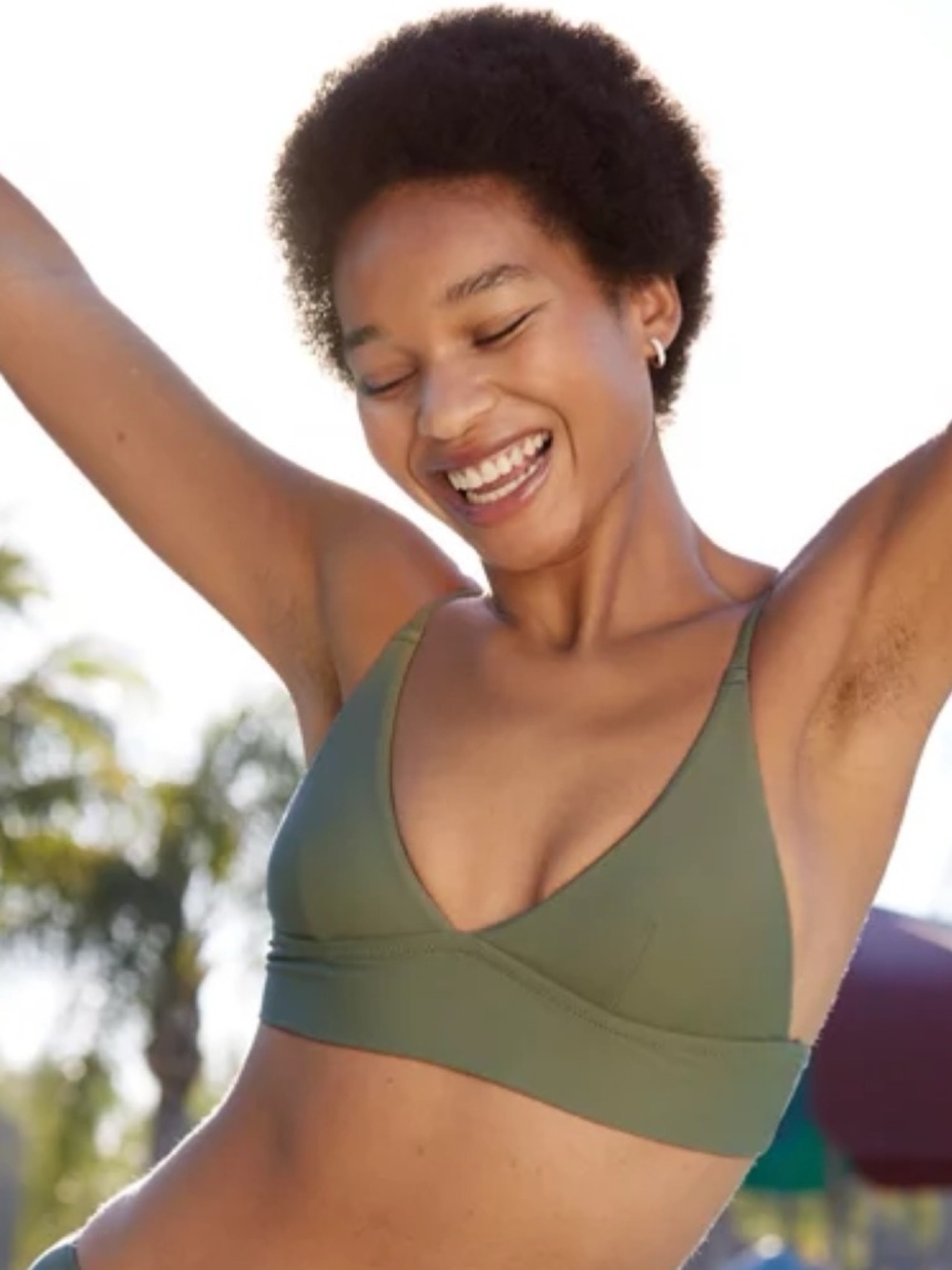 Aerie Triangle Bikini Swimsuit Top XL